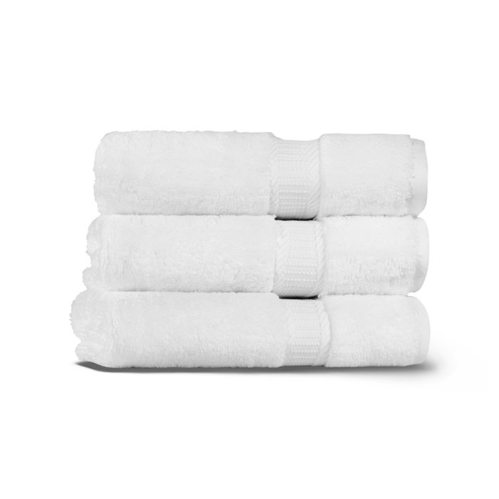 Mijölnir Toalla de Manos Fancy - White 40x71cm 550 gr/m² 65% Algodón 35% Lyocell Blanco